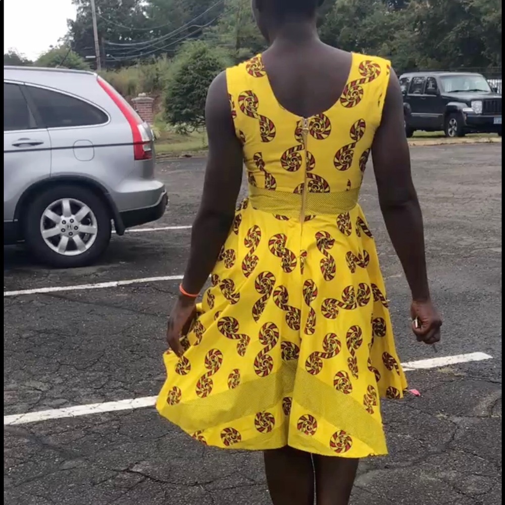 Fun yellow African dress